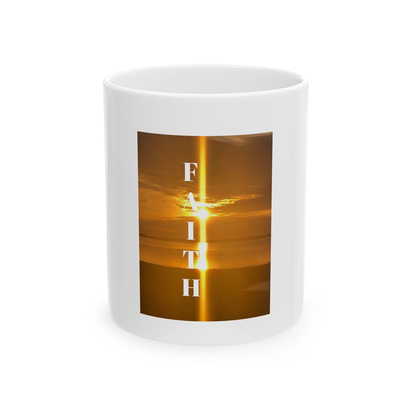 Handmade Ceramic Coffee Mug  Space Coast Sunrise Design, 11oz and 15oz