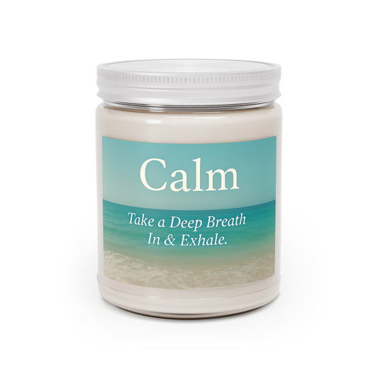 Calm Scented Candle - Take a Deep Breath, Relaxing Home Décor